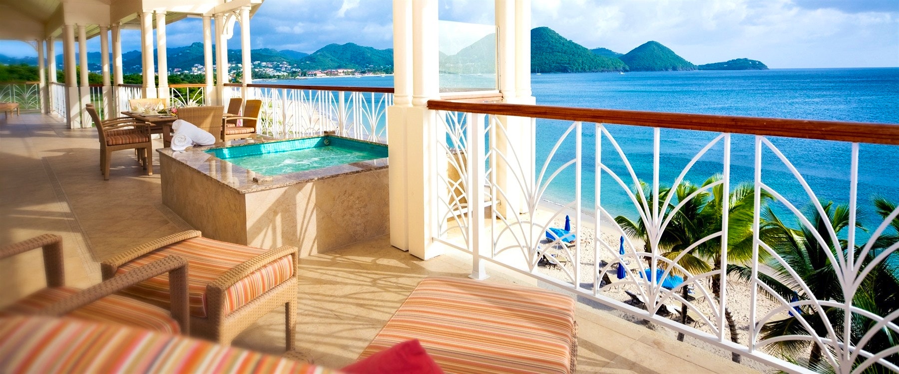 Terrace at The Landings Resort and Spa by Elegant Hotels, St Lucia 