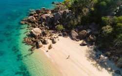 secluded beach orpheus island lodge great barrier reef islands queensland australia