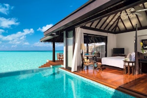 Sunset Over Water Pool Villa