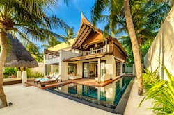 sunset earth pool reserve ozen bolifushi maldives indian ocean