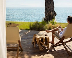 Pavilion Retreat Waterfront Outdoor Area at Domes Miramare, A Luxury Collection Resort, Corfu, Cyprus