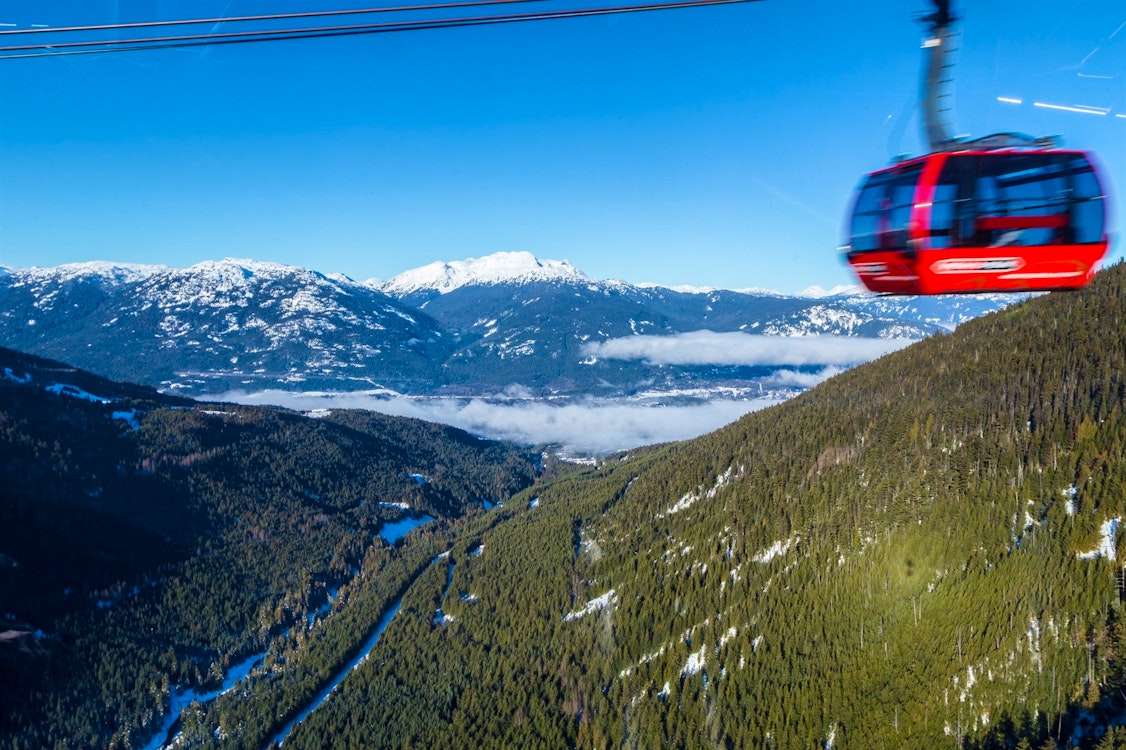 peak 2 peak gondola between whistler and blackcomb