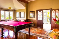 billiards room at on the point rotoura north island new zealand 