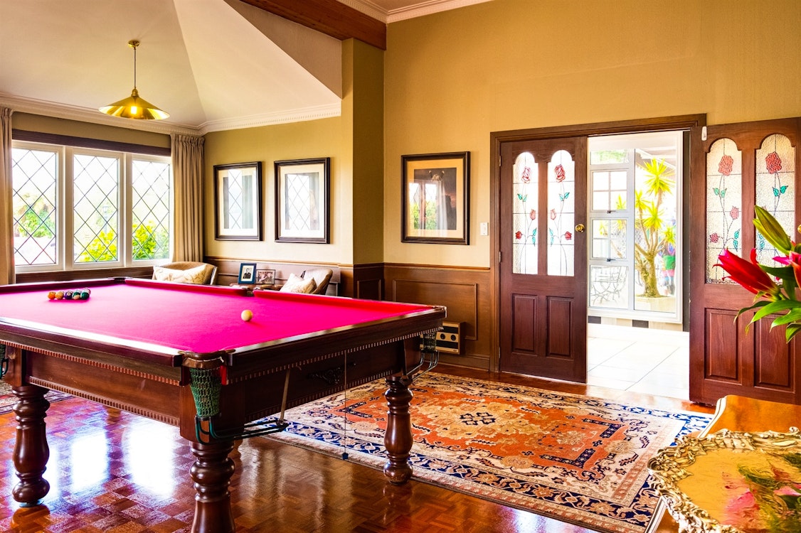 billiards room at on the point rotoura north island new zealand 