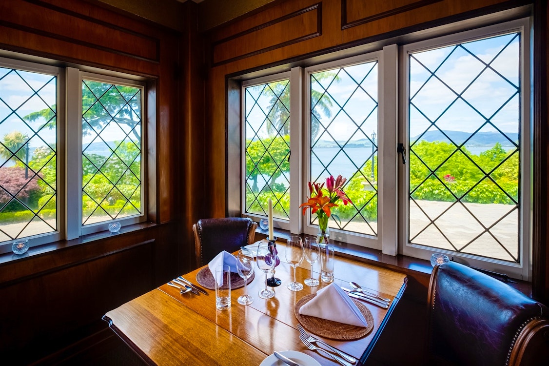 dining at  on the point rotoura north island new zealand 