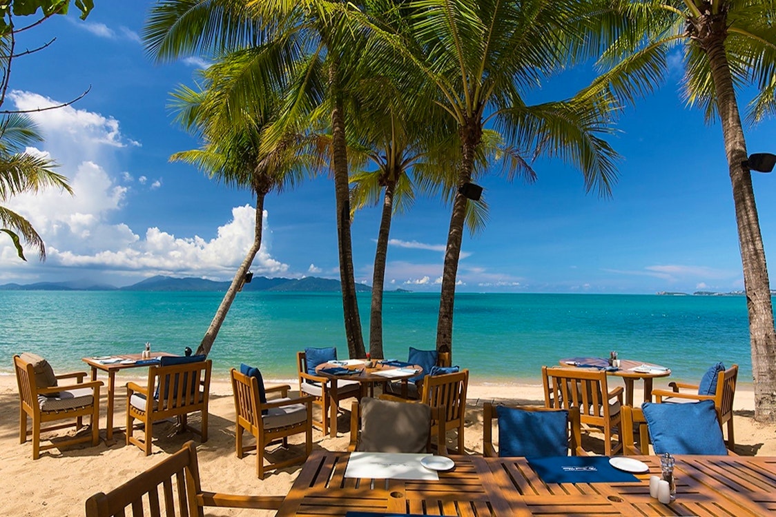 Beach side dining, Santiburi, Samui, Koh Samui, Thailand