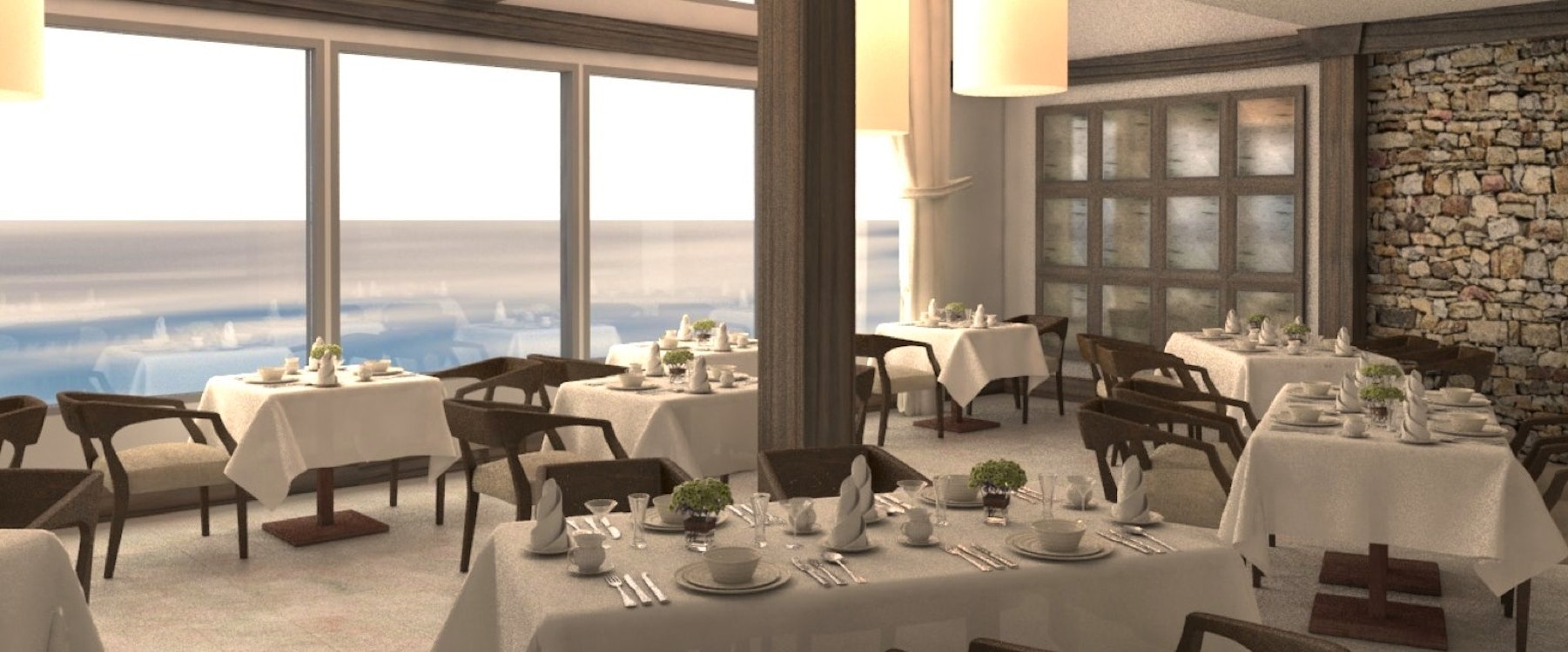 dining area, Ocean House, British Columbia