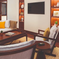 Suite Living Room at La Résidence d’Angkor, A Belmond Hotel, Siem Reap