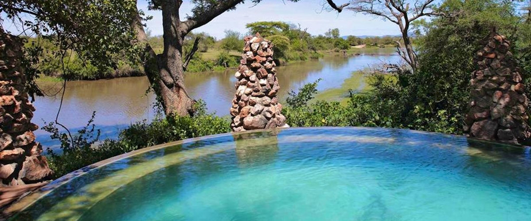 Pool area at &Beyond Grumeti Serengeti Tented Camp