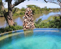 Pool area at &Beyond Grumeti Serengeti Tented Camp
