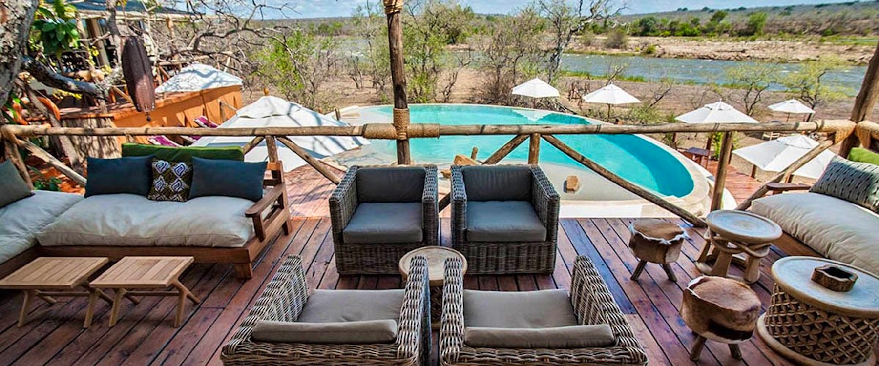 View of pool at Azura Selous Game Reserve
