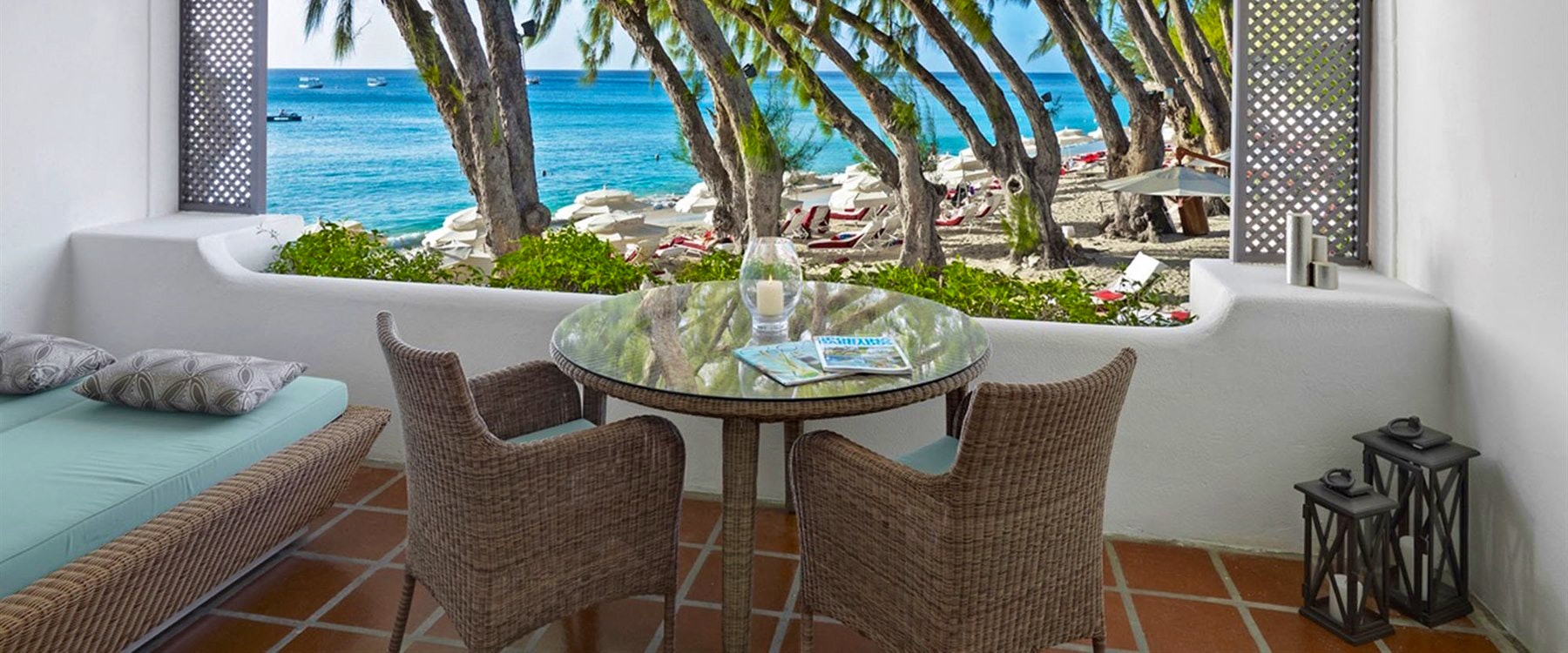 Ocean View Balcony at Colony Club by Elegant Hotels, Barbados, Caribbean