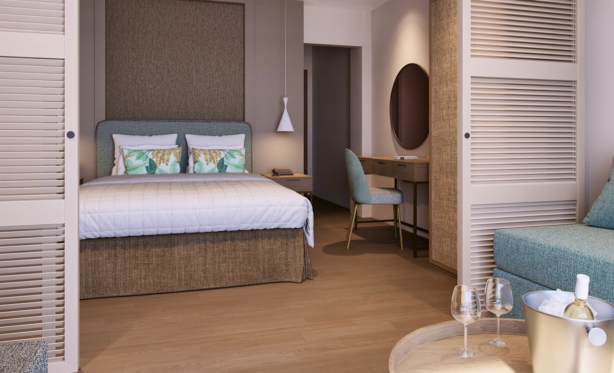 superior family room with sea view at marbella corfu greece