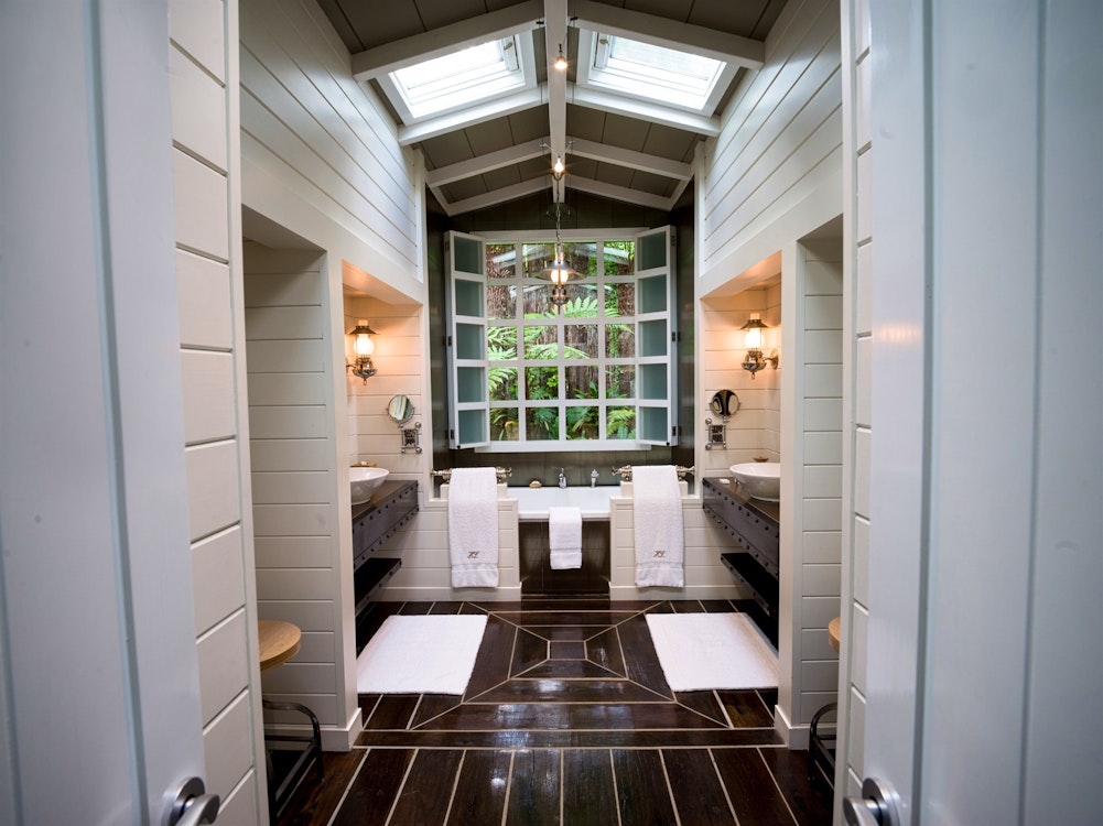 junior lodge suite bathroom at huka lodge taupo new zealand area at huka lodge
