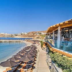 Private beach area at Santa Marina, A Luxury Collection Resort, Mykonos