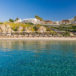Private beach at Santa Marina, A Luxury Collection Resort, Mykonos