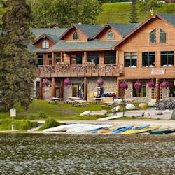 Exterior of Pyramid Lake Resort, Alberta