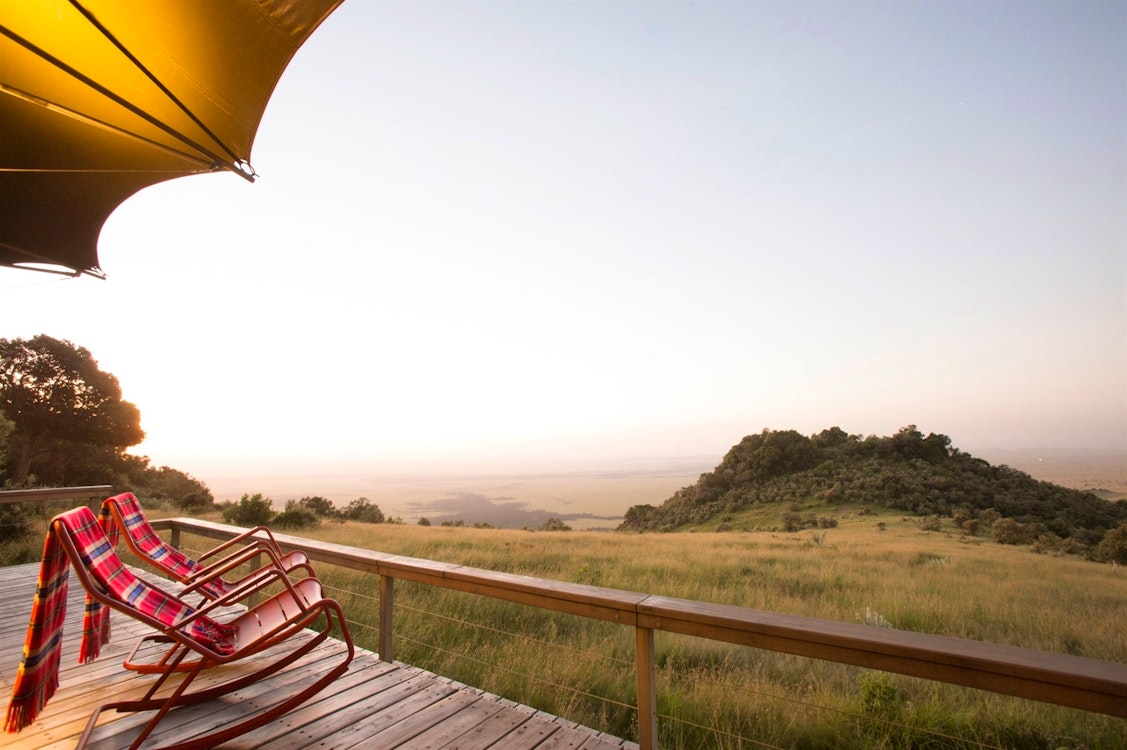 Decking Seating at Angama Mara, Masai Mara, Kenya, Africa  