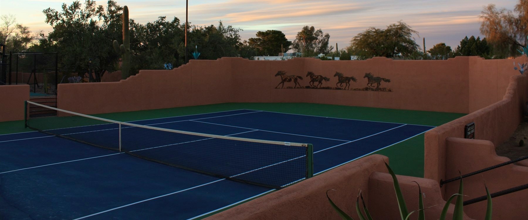 Tennis Court At White Stallion Ranch, Arizona 