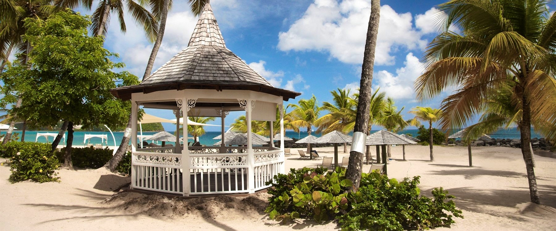 wedding gazebo at rendezvous st lucia 