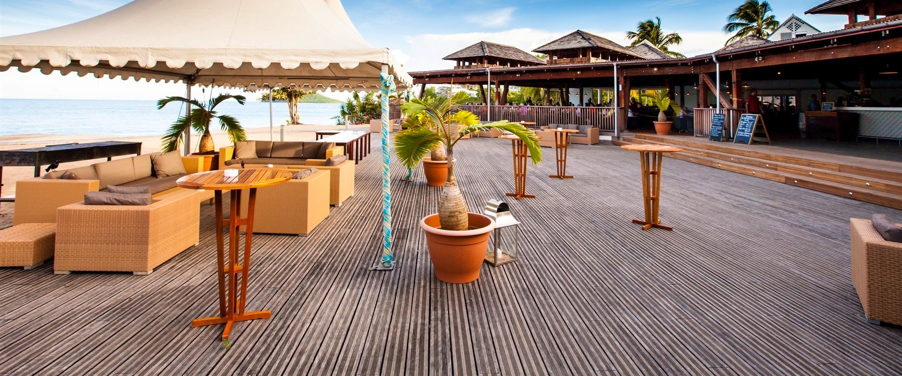 Beach Deck at Langley Resort Fort Royal, Guadeloupe