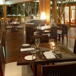 Restaurant in the evening, The Byron at Byron Resort and Spa, Australia
