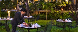 Garden dinign at Raffles Hotel le Royal, Cambodia