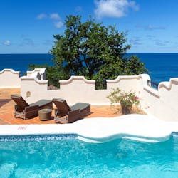 Roof terrace with private pool, Cap Maison, St Lucia