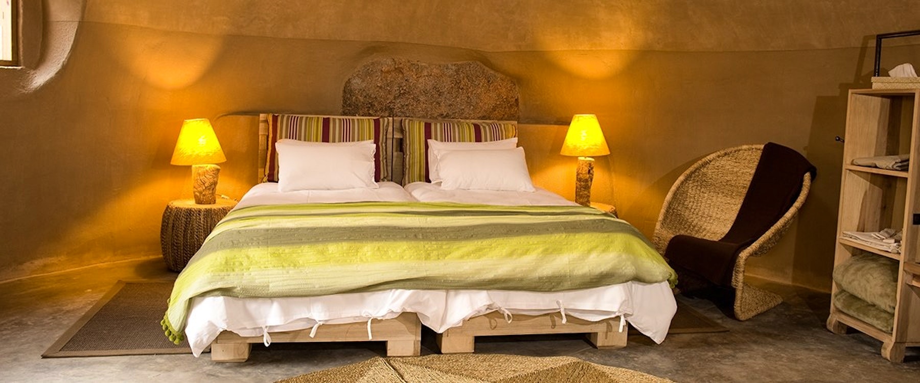 Room interior at Camp Kipwe