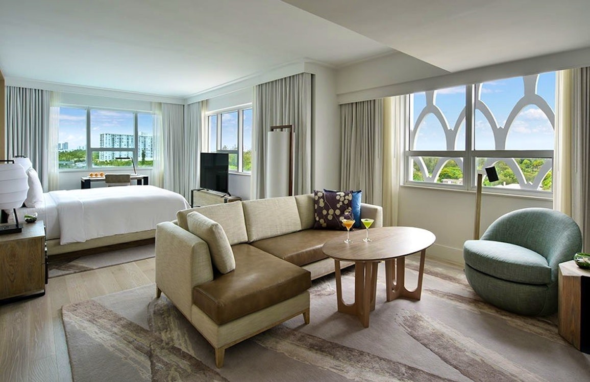 junior suite bay view at nobu hotel miami beach florida