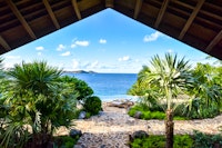 View to the beach at Rosewood Little Dix Bay