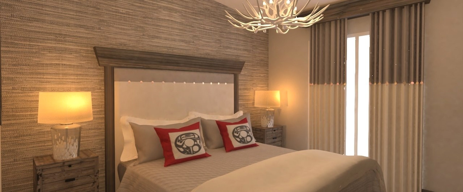 westcoast lodge entry bed, Ocean House, British Columbia