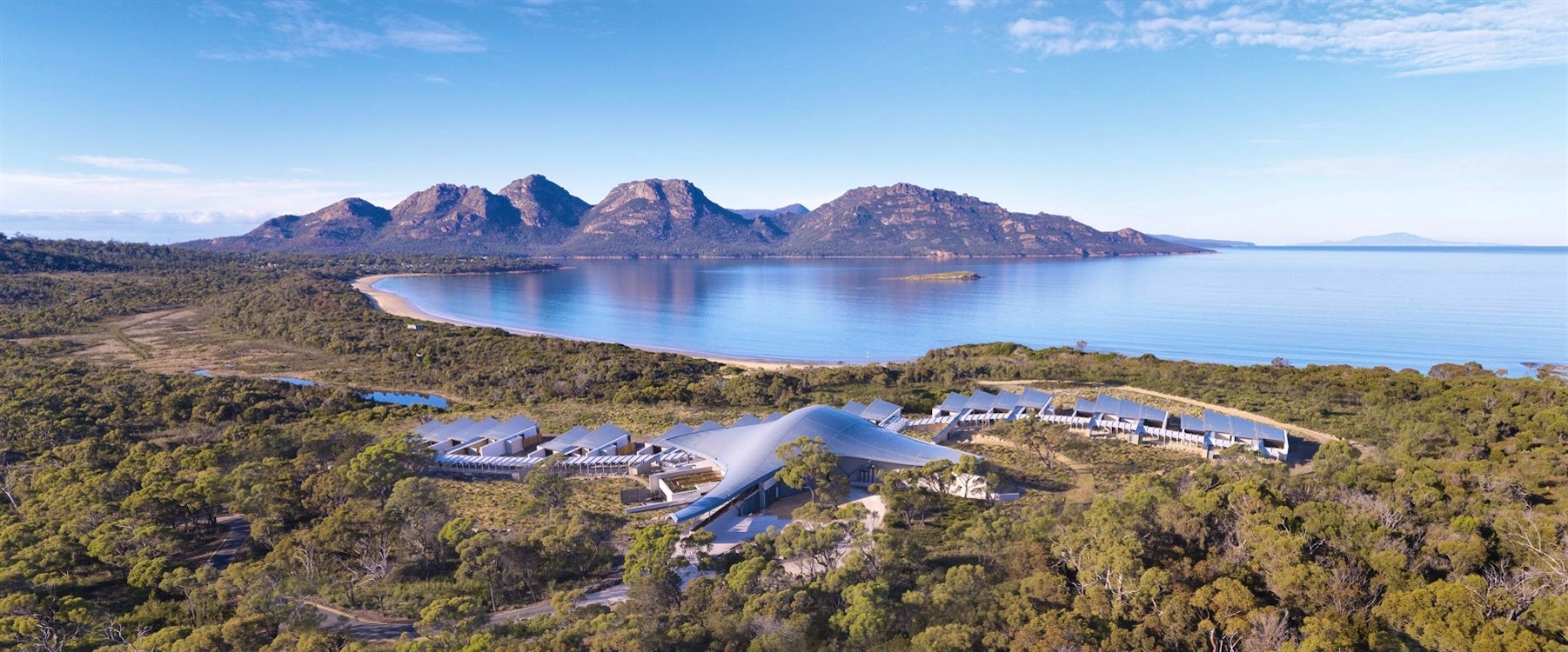 Aerial View of Saffire Freycinet, Tasmania 