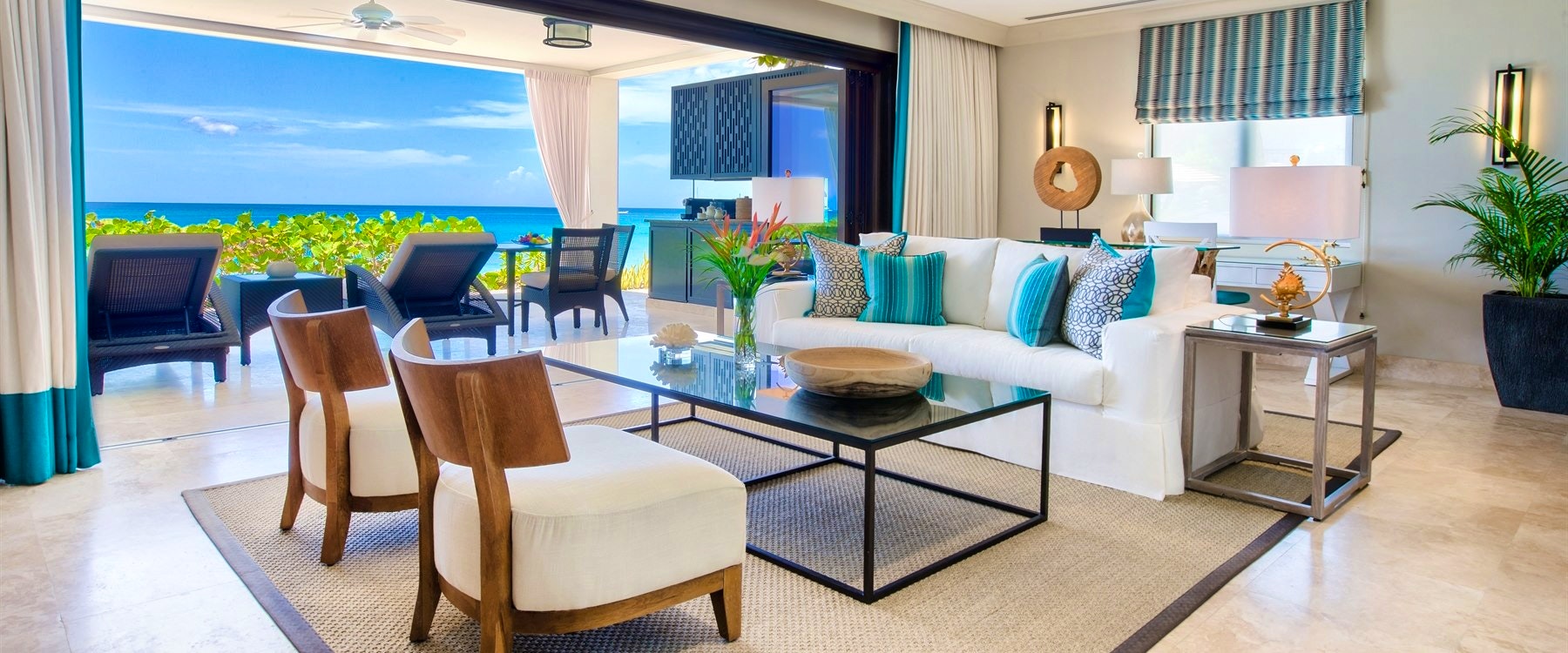 Driftwood Beach House Suite Living Room at The Sandpiper, Barbados
