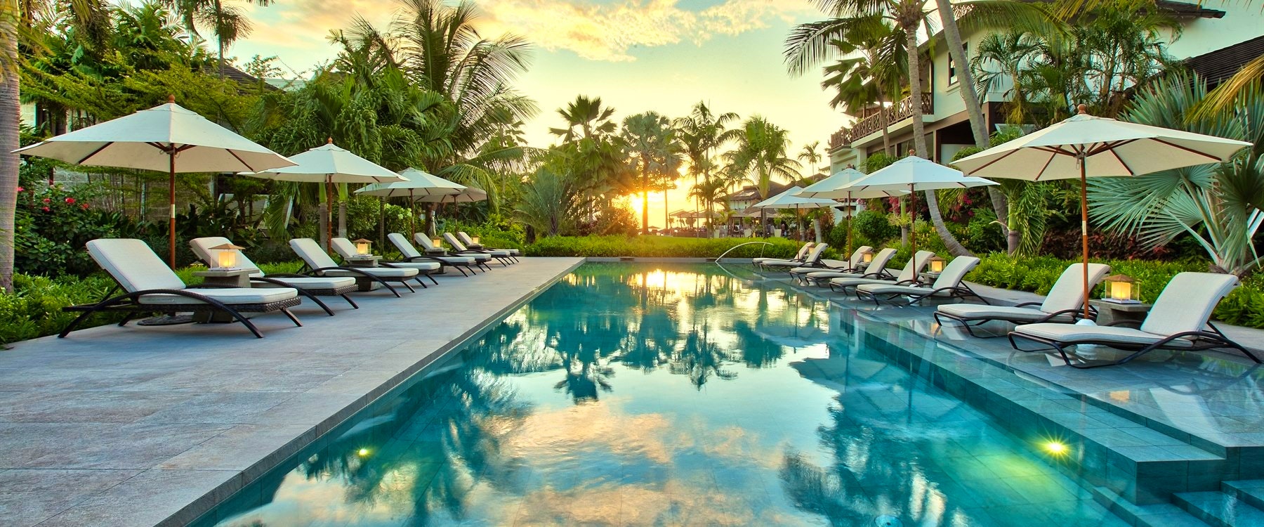 Lap Pool at Sunset at The Sandpiper, Barbados