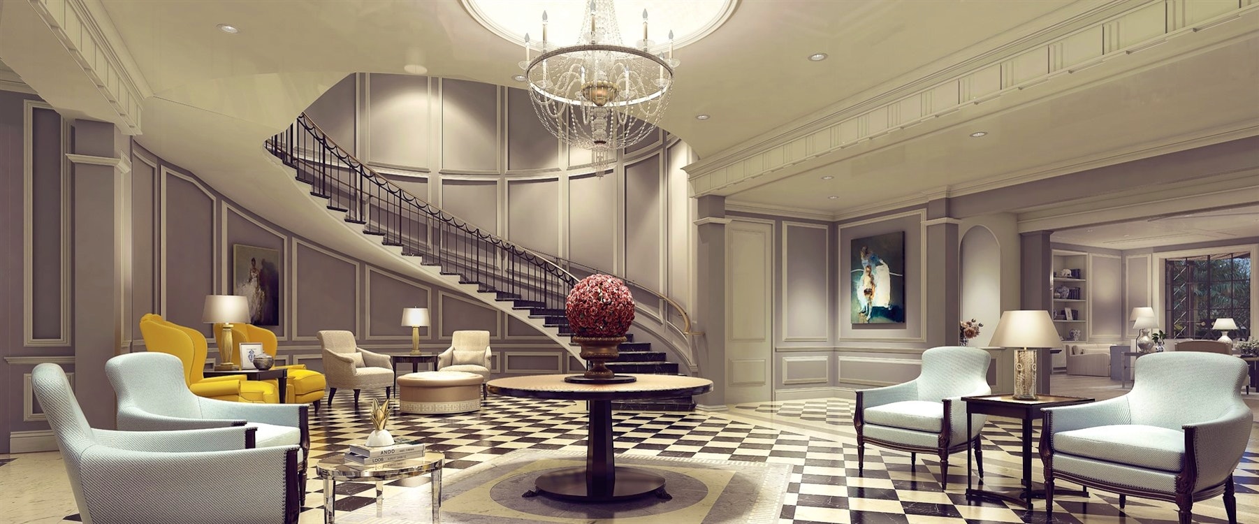 Lobby at Rosewood Miramar Beach Montecito, Santa Barbara 