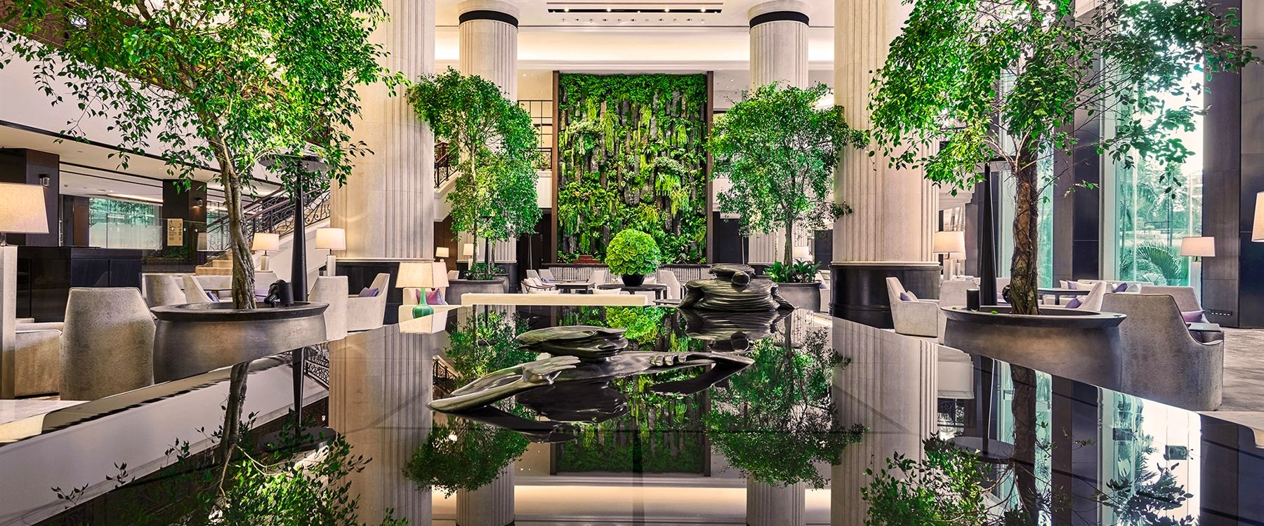 Tower wing lobby at Shangri-La Hotel, Singapore