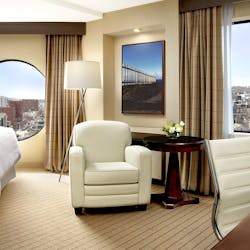 Traditional porthole city view at Sheraton Hotel Newfoundland, Newfoundland