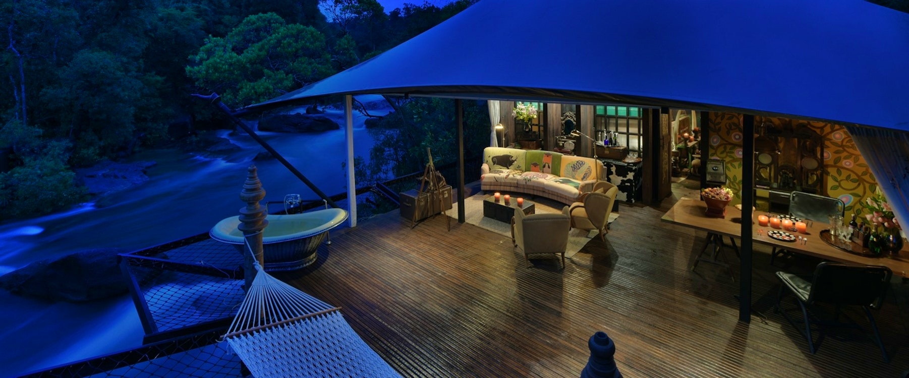 Aerial View of Tent at Shinta Mani Wild, Phnom Penh