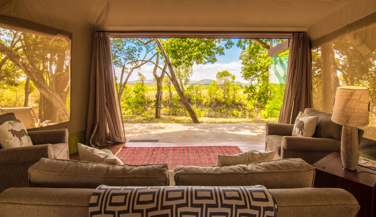 View from tented accommodation