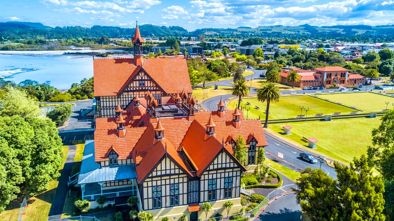 aerial view on rotorua museum 