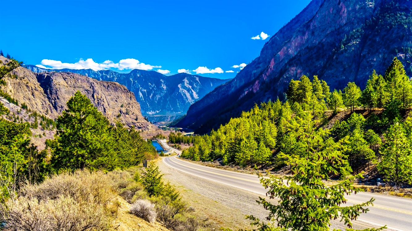 duffey lake road near the town of lillooet in british columbia canada