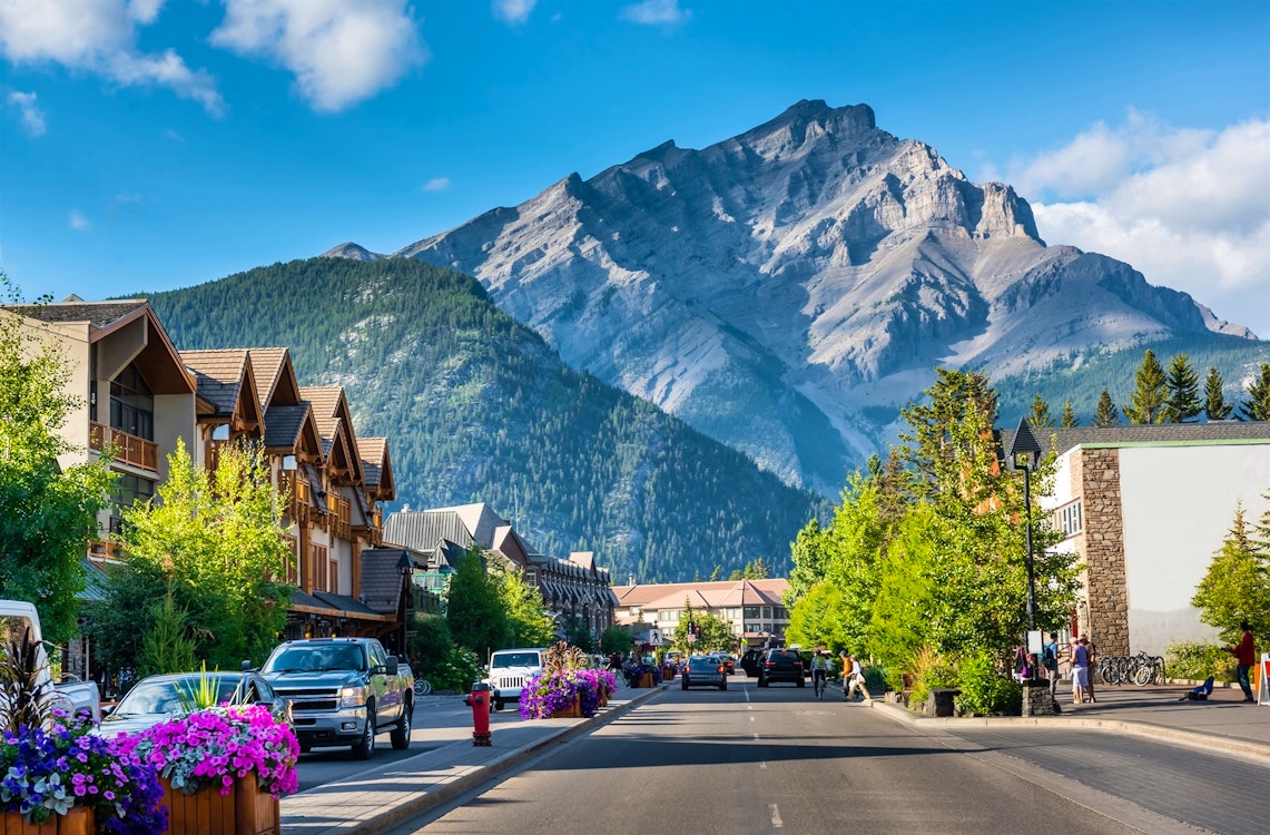 banff main street alberta canada
