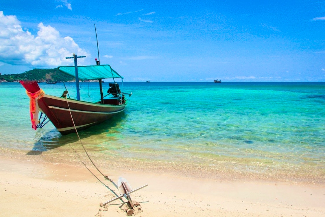 long tailed boat koh pha-ngan thailand