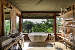 Suite Bathroom at Singita Faru Faru, Serengeti National Park, Tanzania, Africa