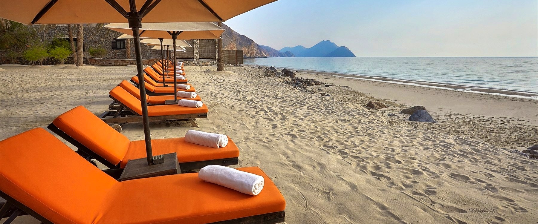 The beach at Six Senses Zighy Bay, Oman