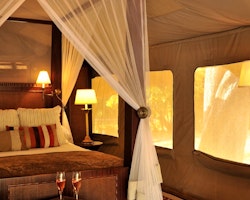 Luxury tent at Selous Serena Camp