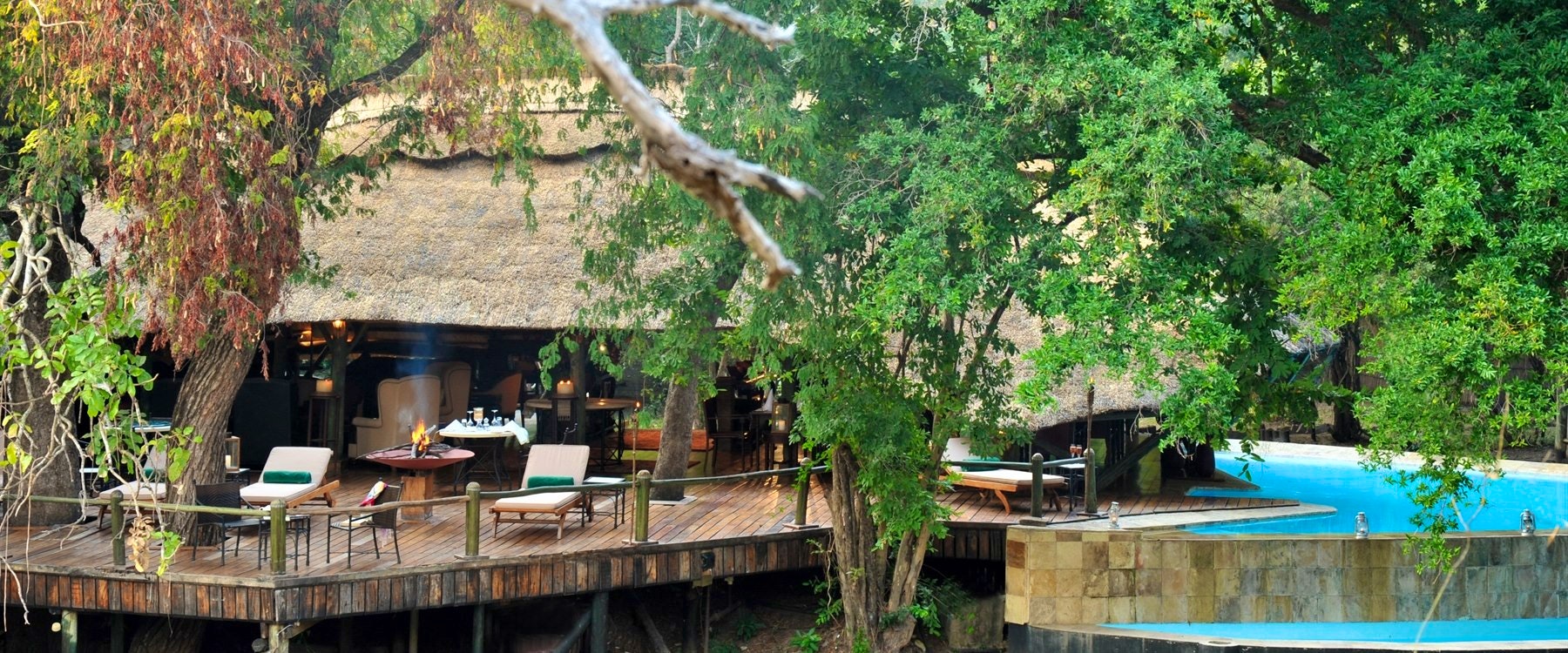 View of Selous Serena Camp across the river
