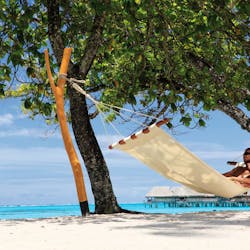 Hammock on the Beach, Hotel Sofitel Moorea Ia Ora Beach Resort, Moorea, French Polynesia