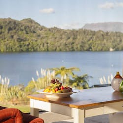 Beautiful view from Solitaire Lodge, Rotorua